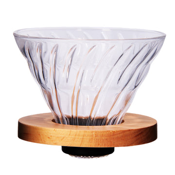 V60 Clear Glass Coffee Dripper (V02)