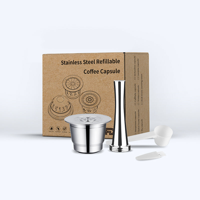 Reusable Coffee Capsules with Tamper (Nespresso, Dolce Gusto, Caffitaly)